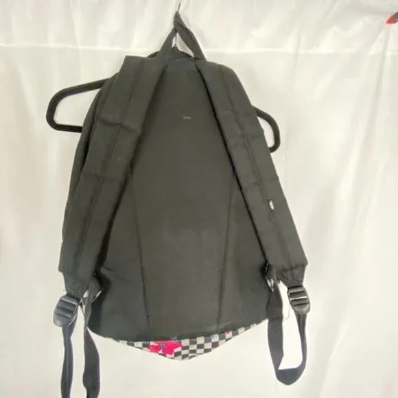 Vans Off the‎ wall Black White Checkered Hibiscus flower Print BackPack. - Picture 2 of 11